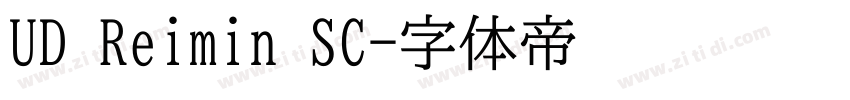 UD Reimin SC字体转换